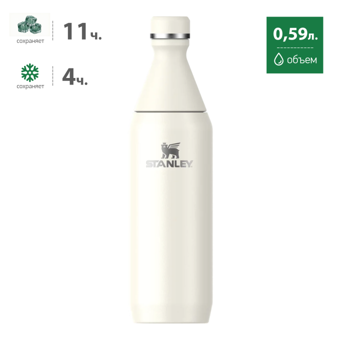 Термобутылка Stanley All Day Slim Bottle 0,59 л, белая (10-12893-0013)